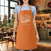 Thanksgiving Dankbaar Script Oogst Oranje Schort