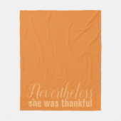 Thanksgiving Dankbaar Sinaasappel Fleece Deken (Voorkant)