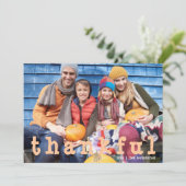 Thanksgiving Dankbaar Sinaasappel Gestreept Kaart (Staand voorkant)