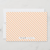 Thanksgiving Dankbaar Sinaasappel Gestreept Kaart (Achterkant)