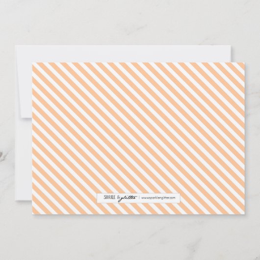 Thanksgiving Dankbaar Sinaasappel Gestreept Kaart (Achterkant)