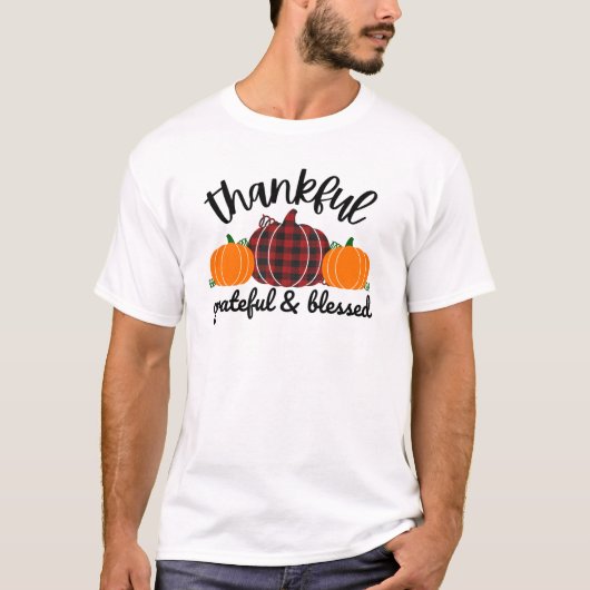 Thanksgiving dankbaar t-shirt (Voorkant)