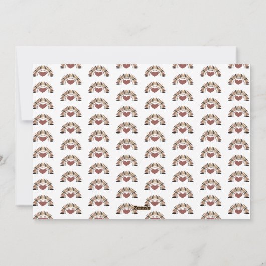 Thanksgiving DANKBAAR VOOR JE Brush Script Heart Feestdagenkaart (Achterkant)