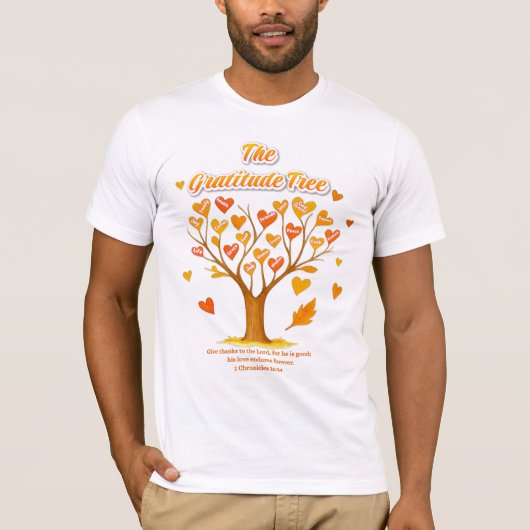 Thanksgiving Dankbaarheid Bella+Canvas Kort T-shir T-shirt (Voorkant)