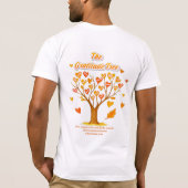 Thanksgiving Dankbaarheid Bella+Canvas Kort T-shir T-shirt (Achterkant)