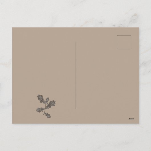 Thanksgiving Dankbaarheid Familienaam Taupe Plaid Feestdagenkaart (Achterkant)