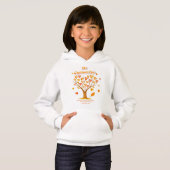 Thanksgiving Dankbaarheid Tree Kinder Pullover Hoo (Voorkant volledig)