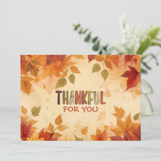 Thanksgiving dankbaarheid voor leerkrachten feestdagenkaart (Staand voorkant)