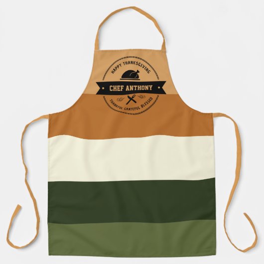 Thanksgiving dankbare dankbare gezegende naam schort (Voorkant)
