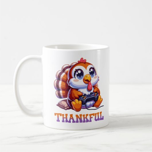 Thanksgiving Dankbare Dier Turkije Gamer Koffiemok (Links)
