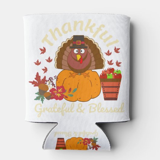 Thanksgiving dankbare grateful & Blessed Blikjeskoeler (Achterkant)