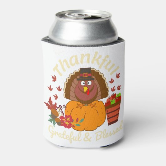 Thanksgiving dankbare grateful & Blessed Blikjeskoeler (Blikje Achterkant)