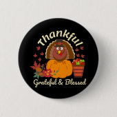 Thanksgiving dankbare grateful & Blessed Ronde Button 5,7 Cm (Voorkant)
