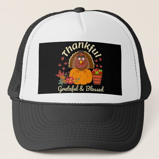 Thanksgiving dankbare grateful & Blessed Trucker Pet (Voorkant)