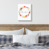 Thanksgiving Dankbare Herfst Krans Canvas Muurkuns Afdruk (Insitu (Slaapkamer))