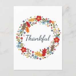 Thanksgiving Dankbare Herfst krans vakantie groet Briefkaart
