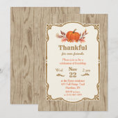 Thanksgiving Dankbare Herfst Pompoen Uitnodiging (Voorkant / Achterkant)
