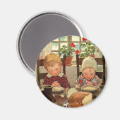  Thanksgiving, dankbare kinderen Magneet (Voorkant / Achterkant)