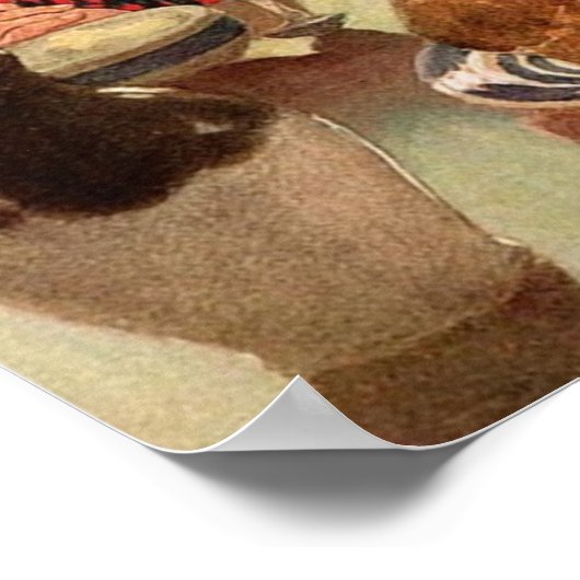  Thanksgiving, dankbare kinderen Poster (Hoek)