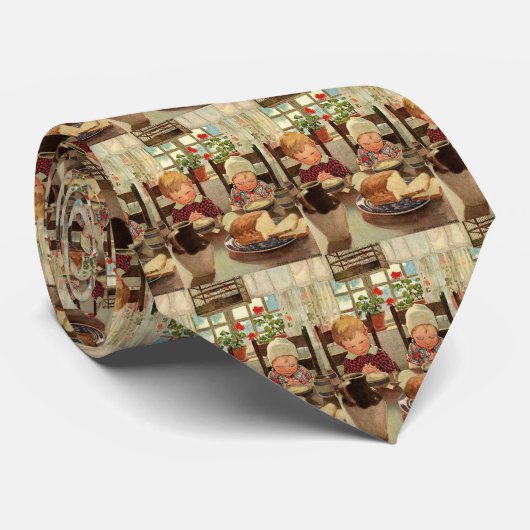  Thanksgiving, dankbare kinderen Stropdas (Opgerold)