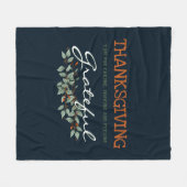 Thanksgiving | Dankbare moderne eucalyptus Fleece Deken (Voorkant (Horizontaal))