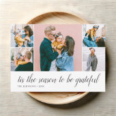 Thanksgiving dankbare script foto collage feestdagenkaart