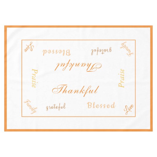 Thanksgiving Dankbare Tafelkleed (Voorkant (Horizontaal))