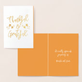 Thanksgiving dankt en dankt de wijnstok folie kaarten (Display)