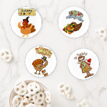 Thanksgiving Day Ceramic Onderzetter Set