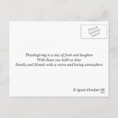 Thanksgiving day feestdagenkaart (Achterkant)