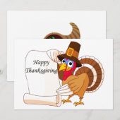 Thanksgiving day kalkoen feestdagenkaart (Voorkant / Achterkant)
