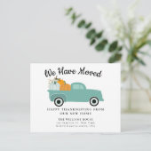 Thanksgiving Day Moving Pumpkin Announcement Truck Feestdagenkaart (Staand voorkant)