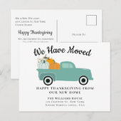 Thanksgiving Day Moving Pumpkin Announcement Truck Feestdagenkaart (Voorkant / Achterkant)