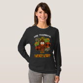 Thanksgiving Day One Thankful Lunch Lady Cute Turk T-shirt (Voorkant volledig)