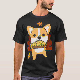 Thanksgiving Day Outfits Turkije Corgi met Applepi T-shirt