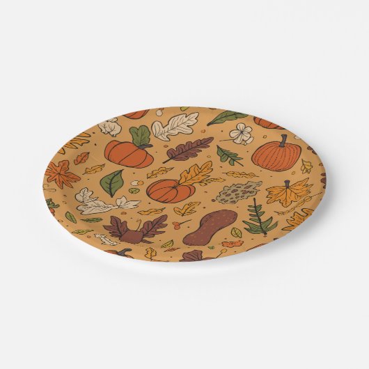 Thanksgiving Day_ papieren borden Papieren Bordje (Gekanteld)