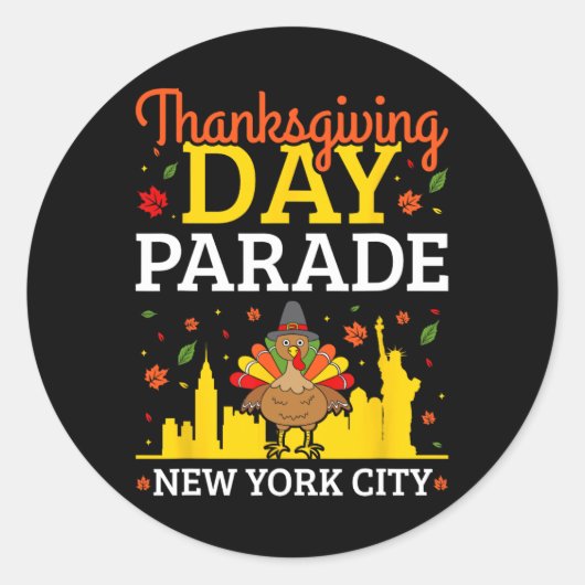 Thanksgiving Day Parade in New York Ronde Sticker (Voorkant)