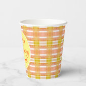 Thanksgiving Day Plaid Papieren Bekers (Achterkant)