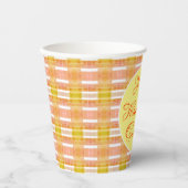 Thanksgiving Day Plaid Papieren Bekers (Voorkant)