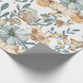 Thanksgiving Day Pumpkin en paddenstoelen herfst Cadeaupapier (Hoek)