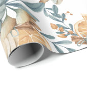 Thanksgiving Day Pumpkin en paddenstoelen herfst Cadeaupapier (Rol Hoek)