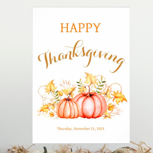 Thanksgiving Day Pumpkins Poster