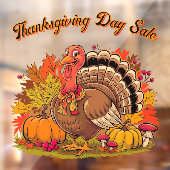 Thanksgiving Day Sale Fall Harvest Graphic Raamsticker (Vel 2)