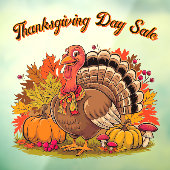 Thanksgiving Day Sale Fall Harvest Graphic Raamsticker (Vel 3)