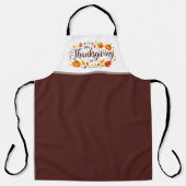 Thanksgiving Day Schort met pompoenen en bladeren (Voorkant)