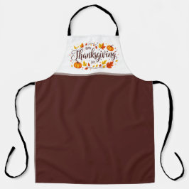 Thanksgiving Day Schort met pompoenen en bladeren
