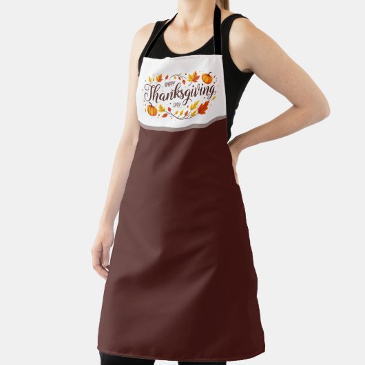 Thanksgiving Day Schort met pompoenen en bladeren (Insitu)