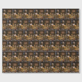 Thanksgiving Day Turkey Dinner With Wildlife Cadeaupapier (Vlak)