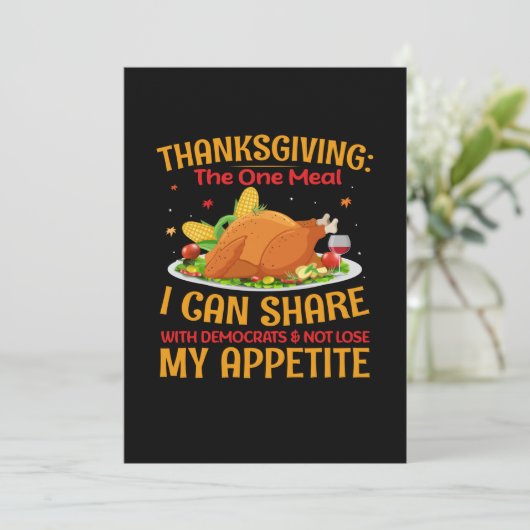 Thanksgiving De eenmaalmaaltijd Kaart (Staand voorkant)