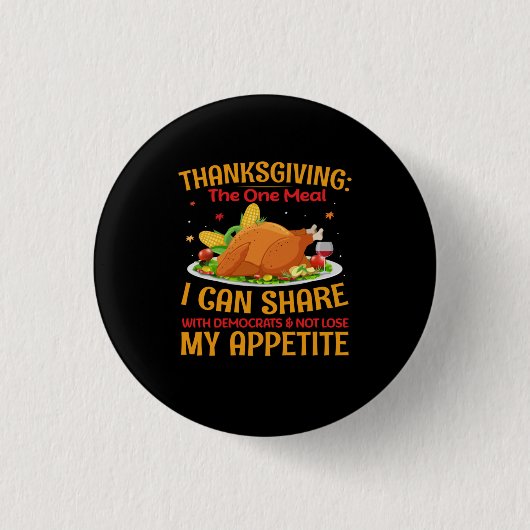 Thanksgiving De eenmaalmaaltijd Ronde Button 3,2 Cm (Voorkant)